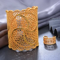 dubai france nigeria big gold color bangles for women bride flower bangles wedding bijoux africaine bracelet jewelry