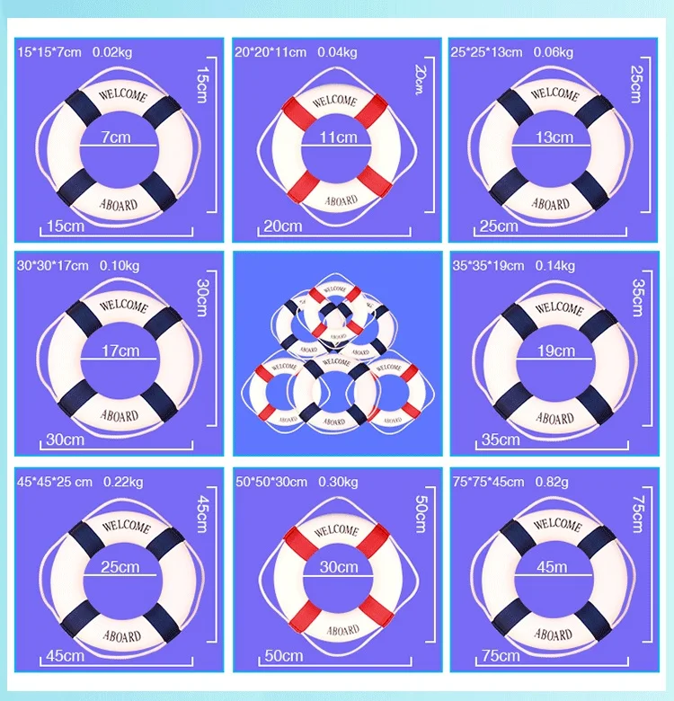 Средиземноморский DIY &quotДобро пожаловать&quot настенный орнамент спасательный буй