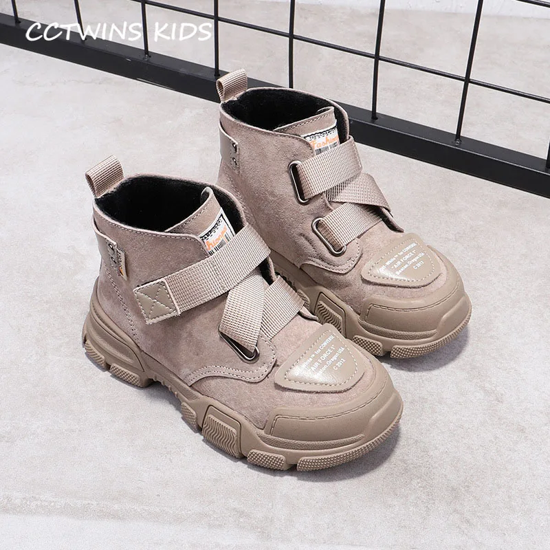 Thin Khaki CCTWINS/детская обувь; коллекция года; зимние брендовые Ботинки martin для маленьких мальчиков; Детские модные короткие ботинки для девочек; черные теплые ботинки для малышей; MB162 - Цвет: Thin Khaki