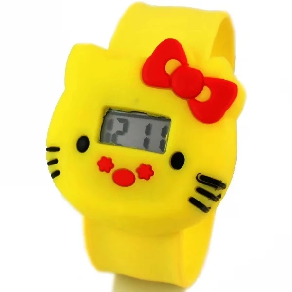 Hello kitty Детский Электронный магнитофон потрепанные часы KT кошка желе цвет студенческие Детские часы