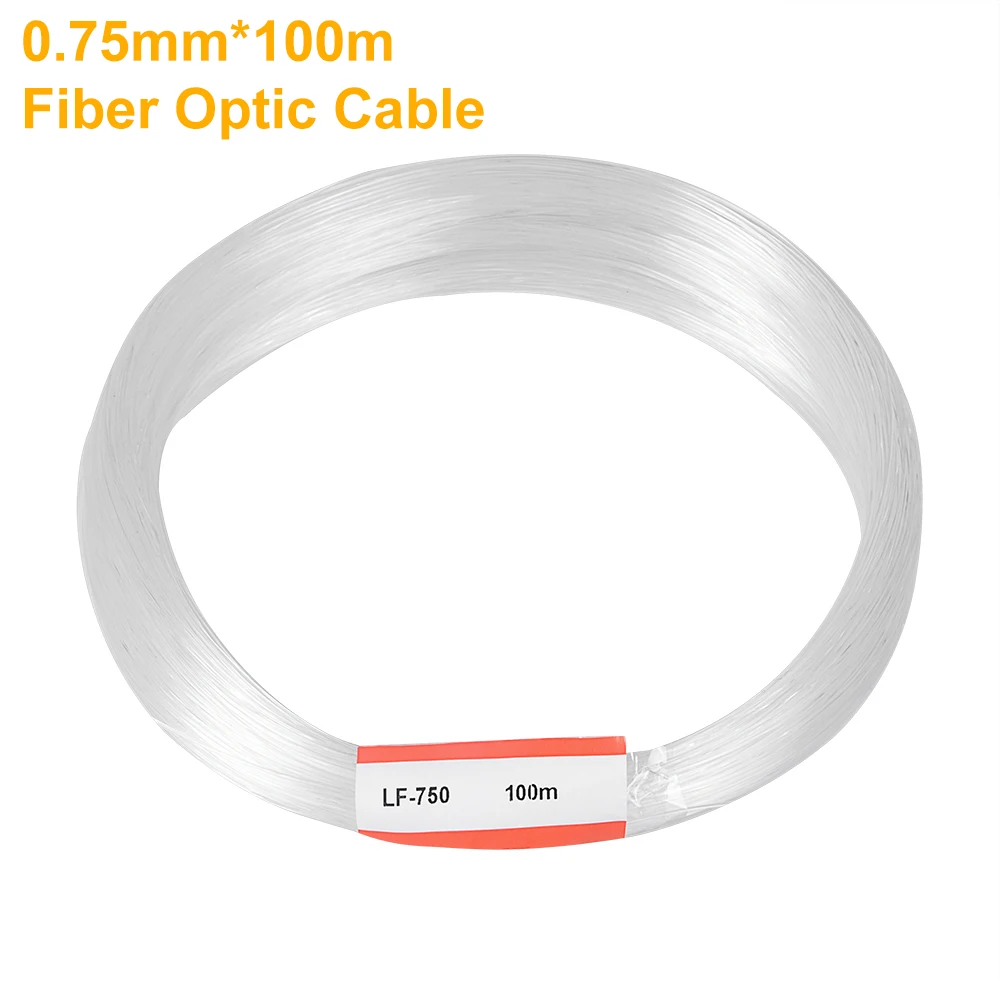 

0.75MM 100M PMMA Plastic Optical Fiber Cable End Glow For Starry Sky Light Source Machine Indoor Decoration