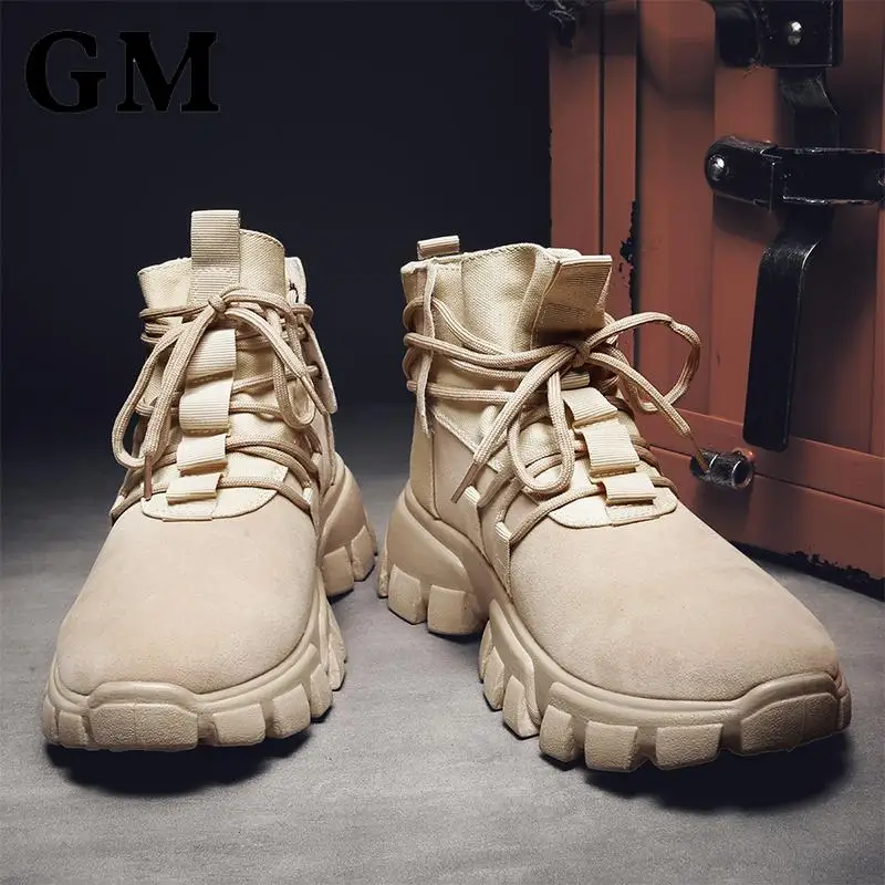 

Men's Boots Nice Autumn Fashion Chunky Sneakers Non Slip Platform Shoes Male Winter Sport Shoes Outdoor Travel Hiking Boots