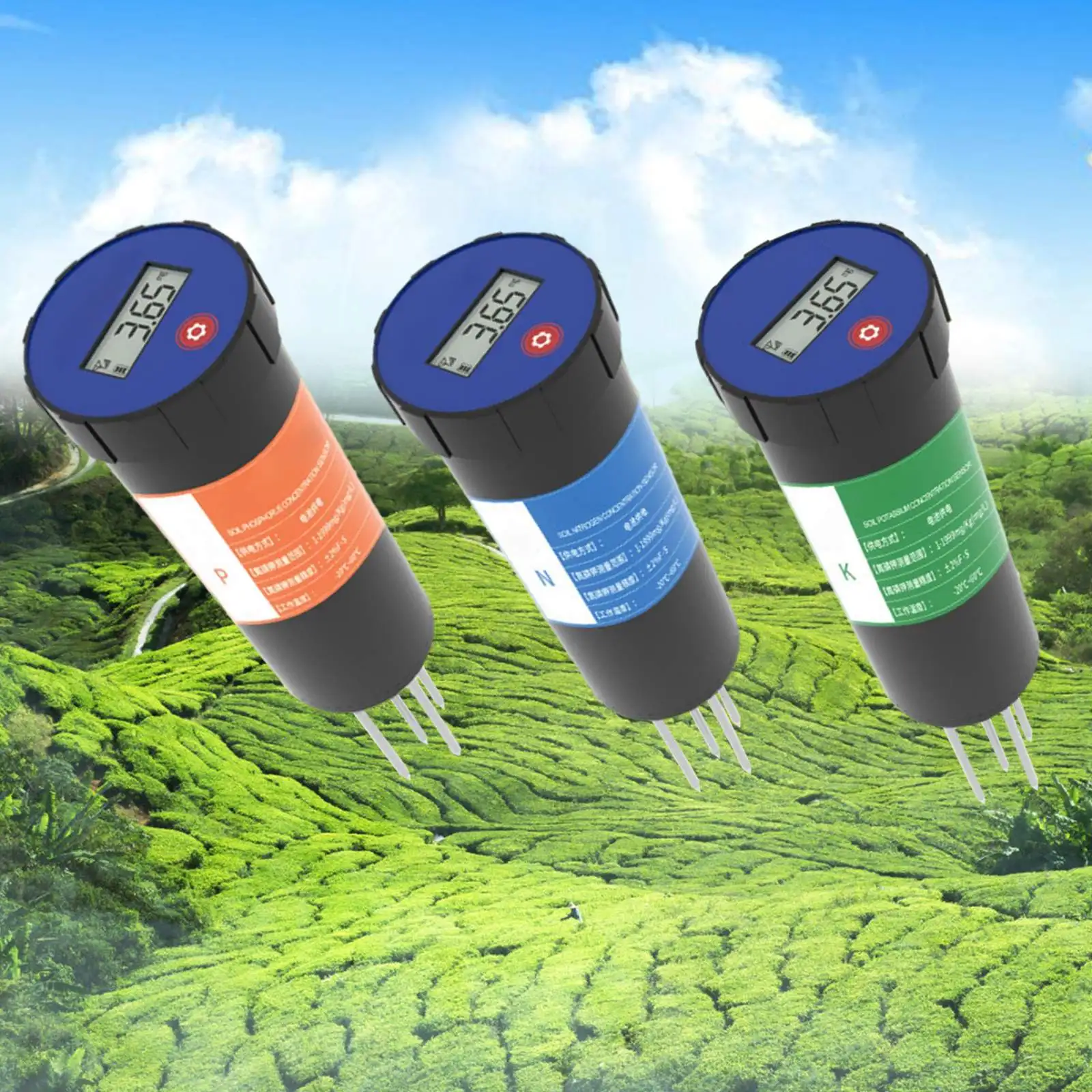 

Цифровой ЖК-дисплей почва N.P.K. Тестер 1-1999 мг/кг, детектор калия и азота, фосфора почвы, инструмент для быстрого измерения почвы