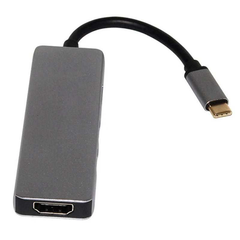 

Многофункциональная док-станция типа C к Hdmi 4K Hub 3,1 к HDMI 5 в 1 Type C Hub