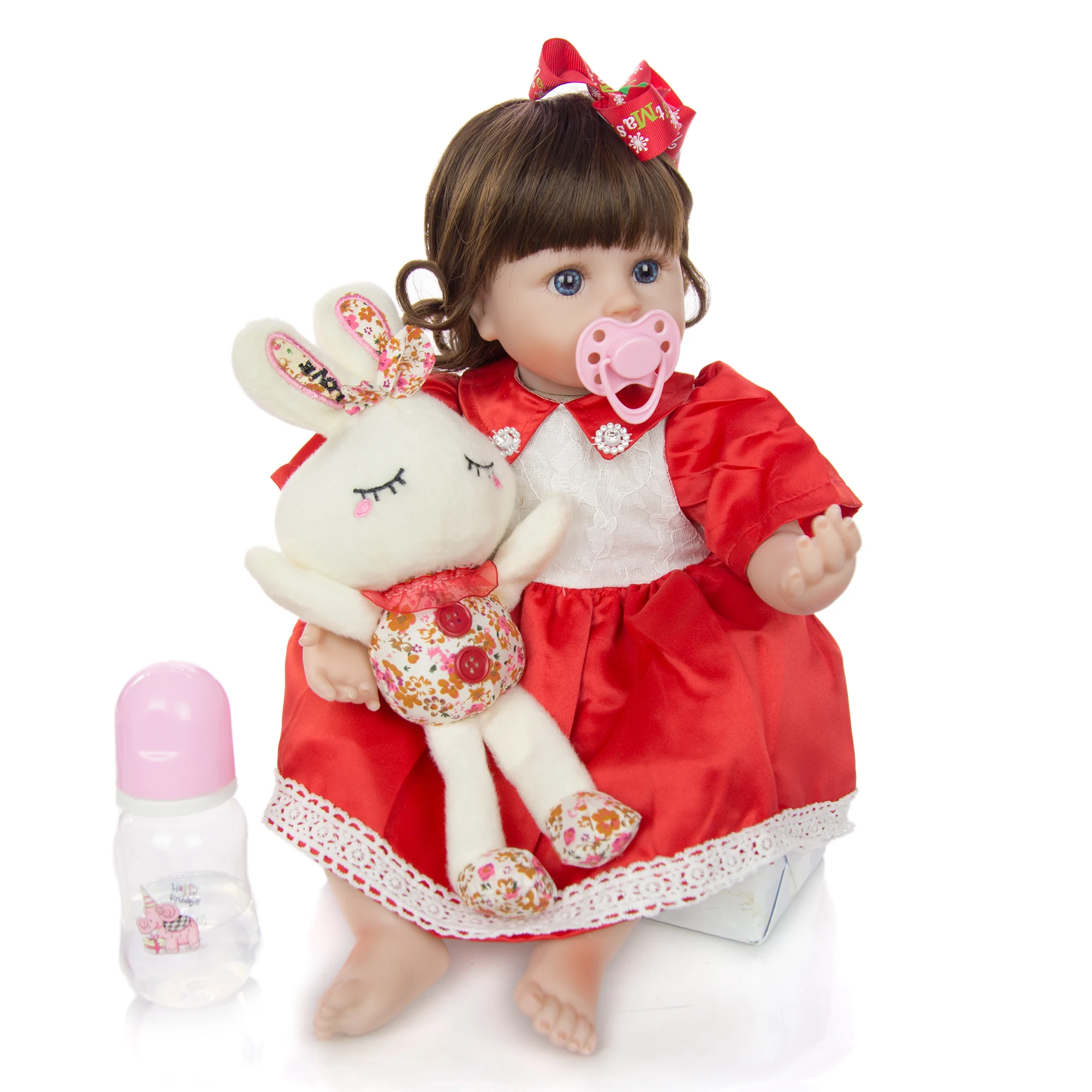 KEIUMI 18 дюймов модная Кукла для новорожденных ткань тела Реалистичная Boneca игрушка