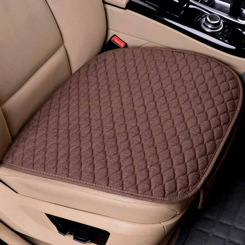 coffee front 1 piece AUTOYOUTH Чехлы для автомобильных сидений передние/задние/полный комплект выберите автомобильный льняной чехол для сиденья тканевые автомобильные аксессуары универсальный размер Противоскользящий - Название цвета: coffee front 1 piece