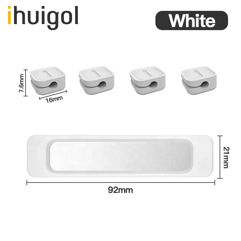 

ihuigol Mini Magnetic Cable Clip Organizer For Car Desktop Tidy USB Charger Snap Cord Management Wire Winder For Mouse Headphone