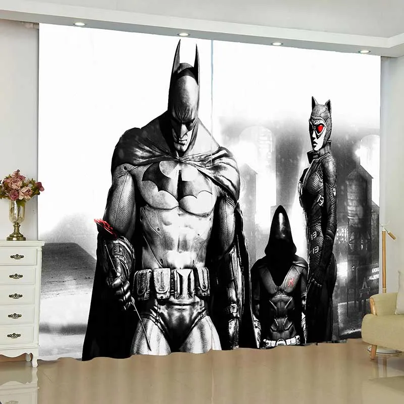 Justice League, занавески для окна, DC, Бэтмен, Wonder Woman, жалюзи, портьеры на окно, Затемненные занавески для гостиной - Цвет: 17