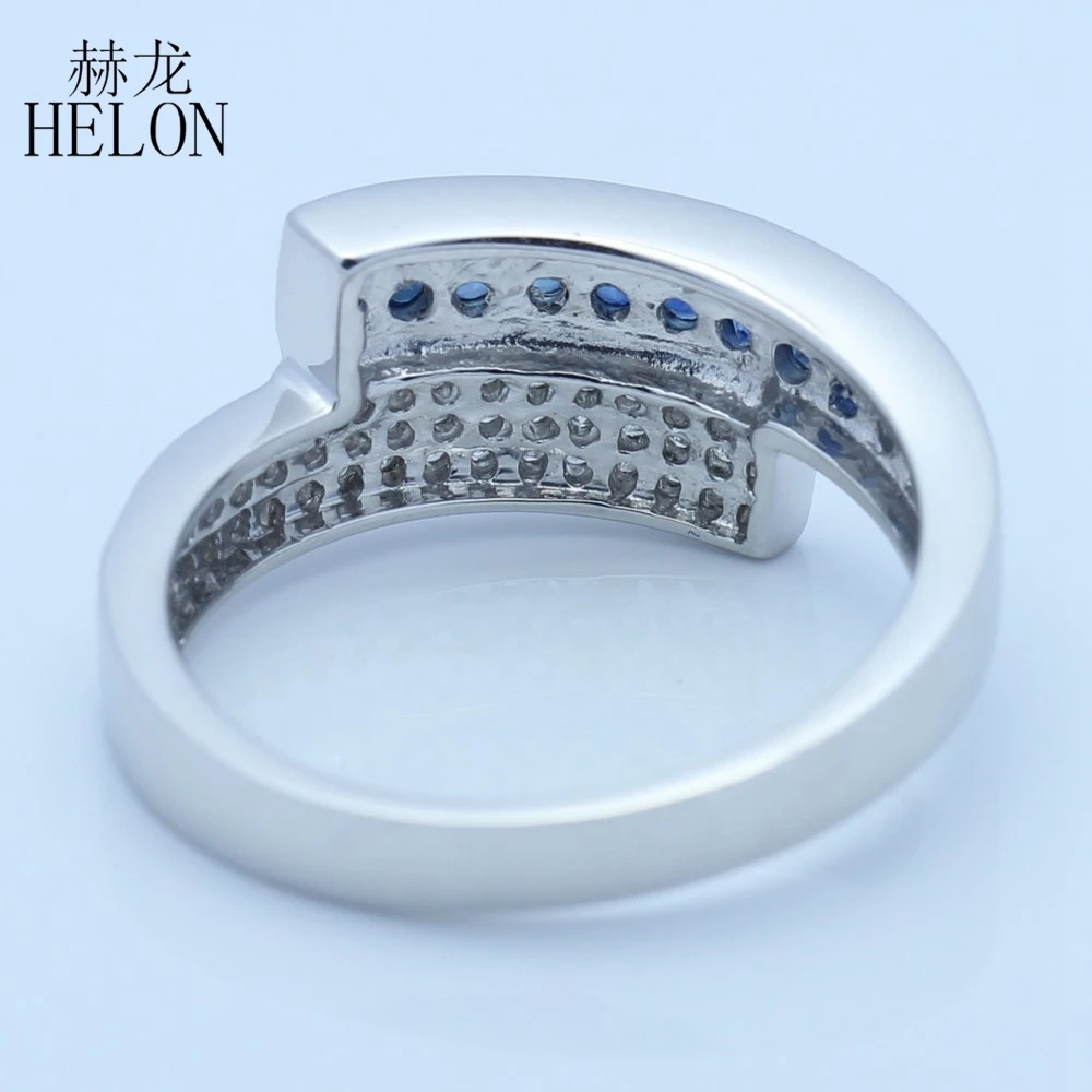 Кольцо с натуральными бриллиантами и сапфиром 925 карата серебро пробы