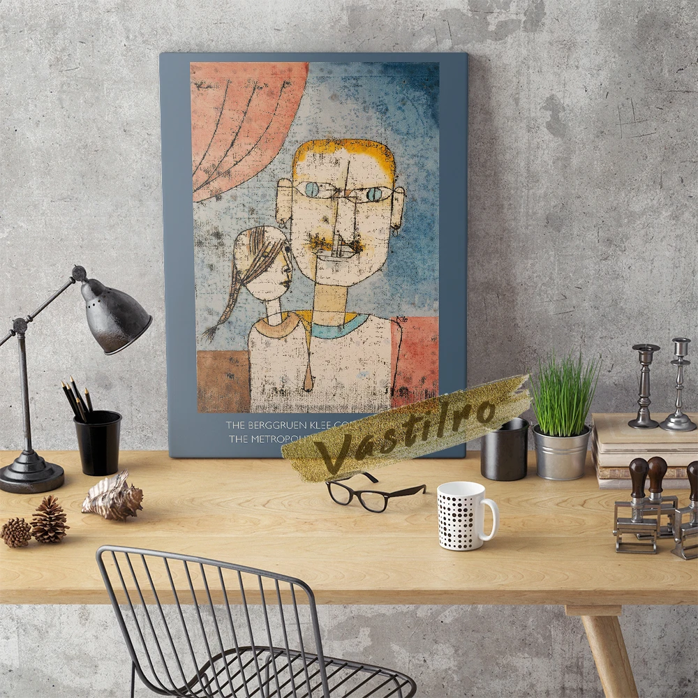 Выставочный постер музея Paul Klee художественные принты Адама и маленькой Евы