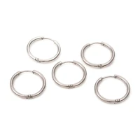 4pcs 304 stainless steel ring huggie hoop earrings for women unisex ear buckle trendy jewelry accessories 20x2mm pin 1mm