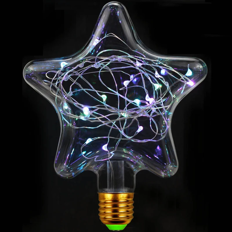 

LED star copper wire light RGB color flashing star strip AC85-265V party holiday wedding Christmas atmosphere decoration light