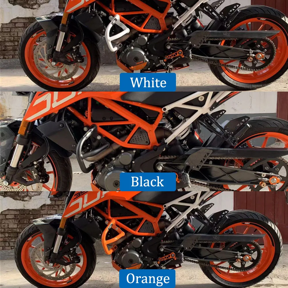Защитная трубка на бампер для мотоцикла оранжевая черная белая KTM DUKE 390 2013 2014 2015 2016