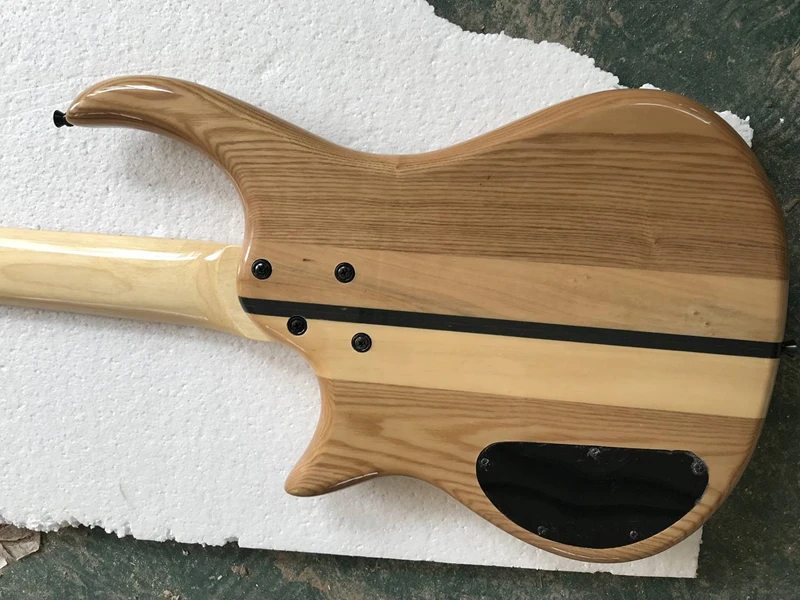 5 струн ясень фотогитара с пламенным кленовым шпоном черная фурнитура