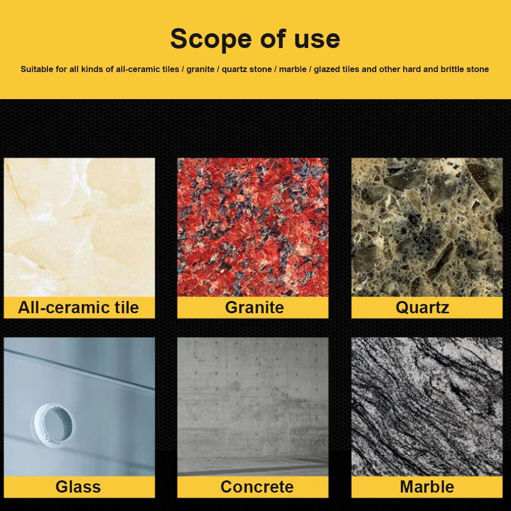 1 шт. прочное сверло с алмазным покрытием для сухого бурения стеклянного