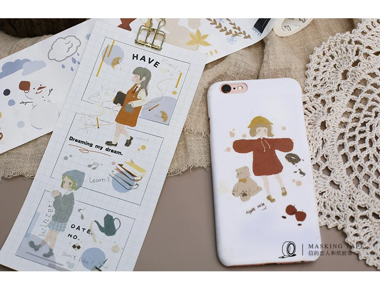 AngelHere Store 1 шт. Kawaii васи лента цветная симпатичная Маскировка лента DIY наклейки Скрапбукинг планировщик книга канцелярские принадлежности подарок