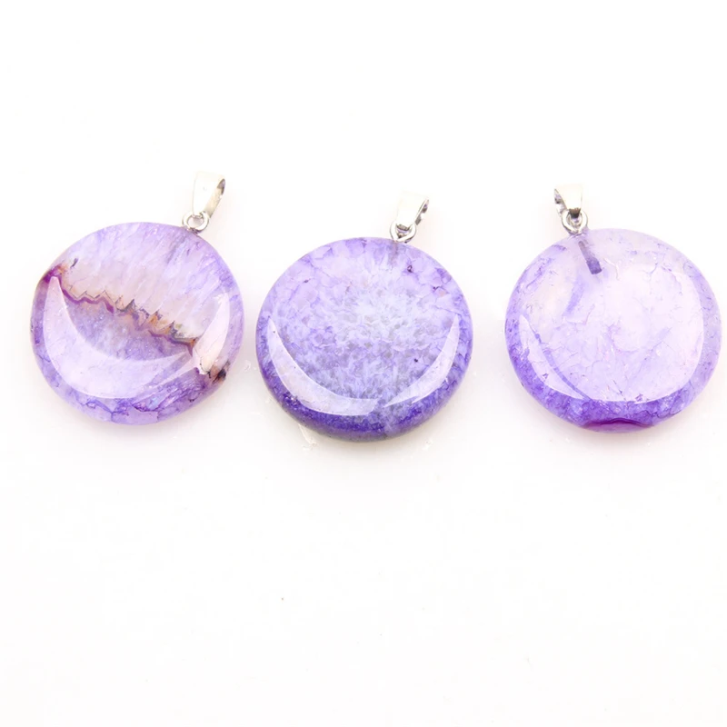 1 шт. круглая форма оптом натуральный камень агатовый опал розовый фиолетовый