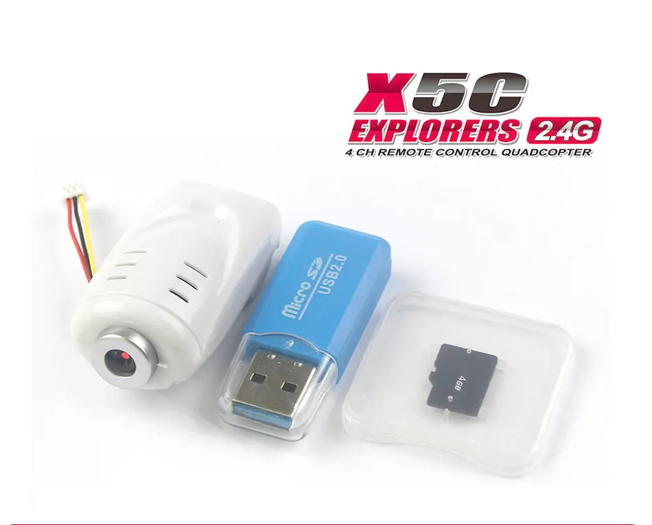 Syma запасные части 2.0MP HD камера с 4G картой памяти для SYMA X5C 6 оси 4CH RC Квадрокоптер RC аксессуары