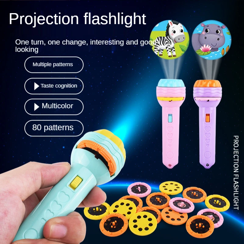 Детская светящаяся проекционная игрушка с фонариком книга со сном для детей