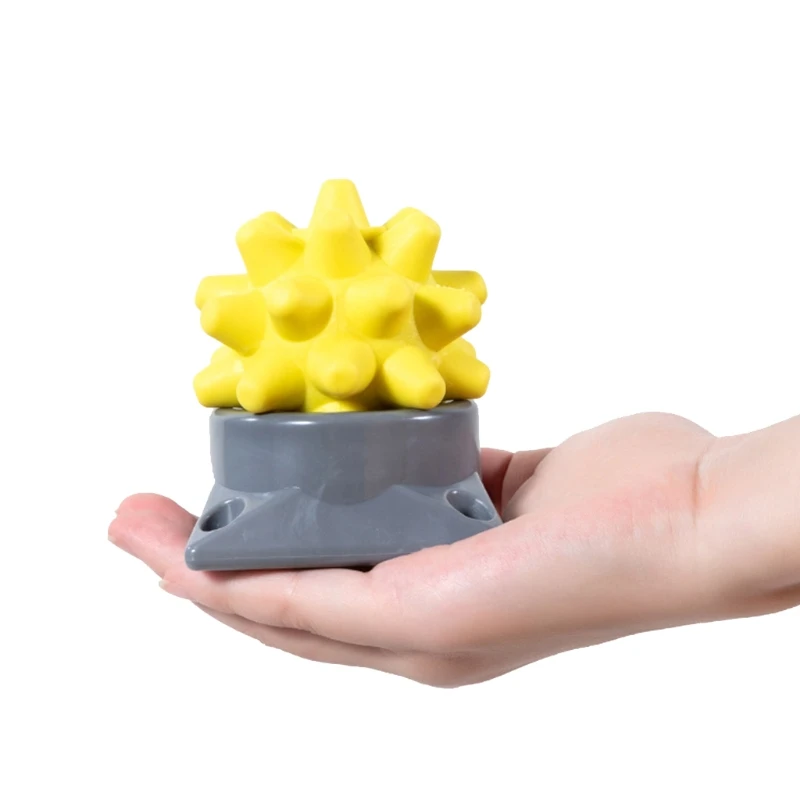 Muscle Relaxation Hedgehog Massage Ball with Trigger Point Foot Massager Portable Acupoint Fascia Ball with Base
