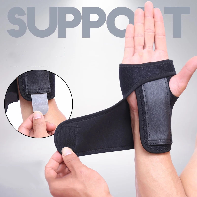

New Sports Removable Adjustable Wristband Steel Wrist Brace Support Arthritis Sprain Carpal Tunnel Splint Wrap Protector