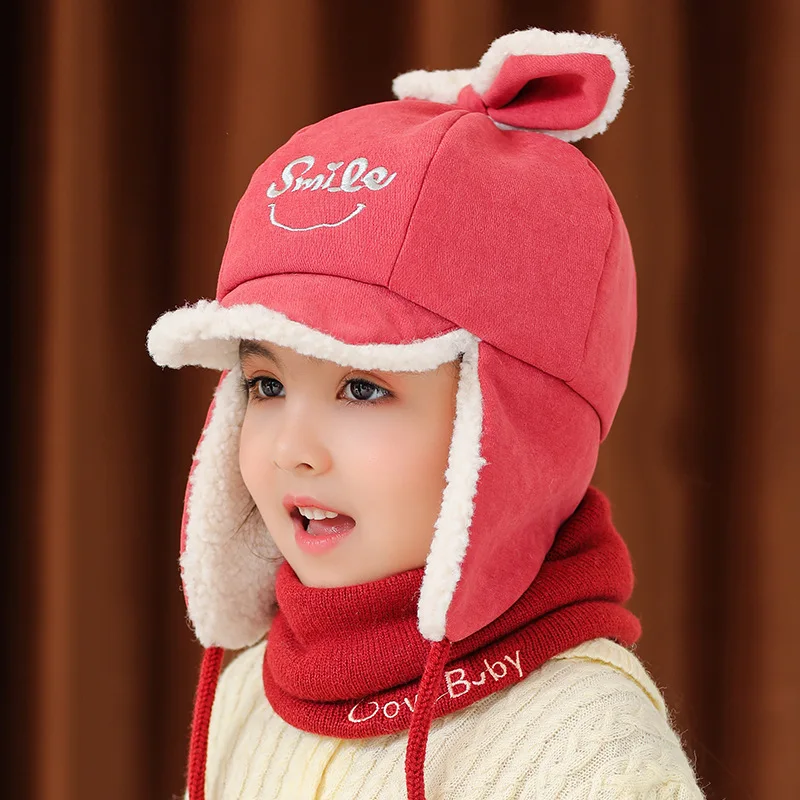 Новый плотный комплект детской шапки с бархатной подкладкой для мальчиков и