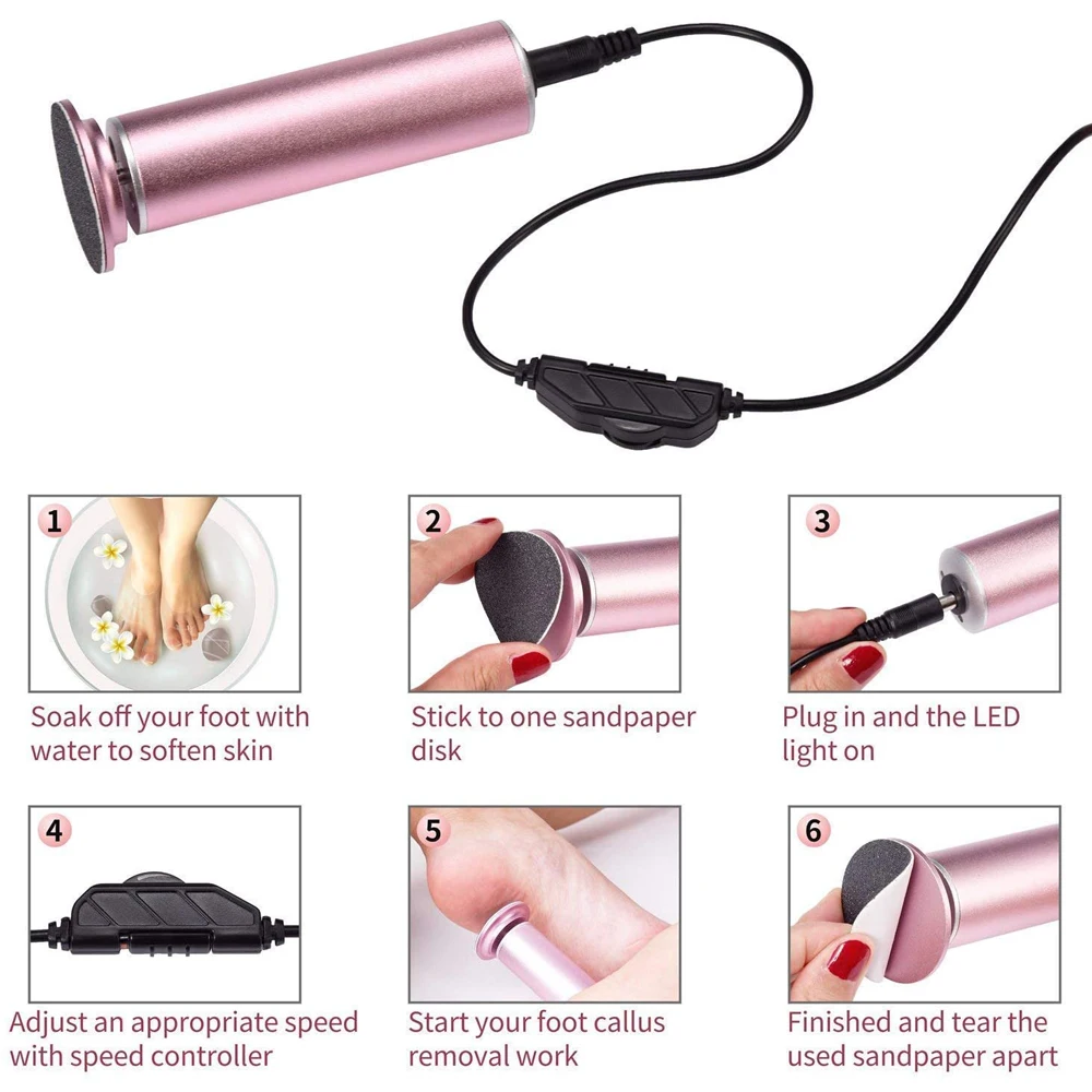 Электрическая педикюрная машина для удаления мозолей и ороговевшей кожи на стопе.