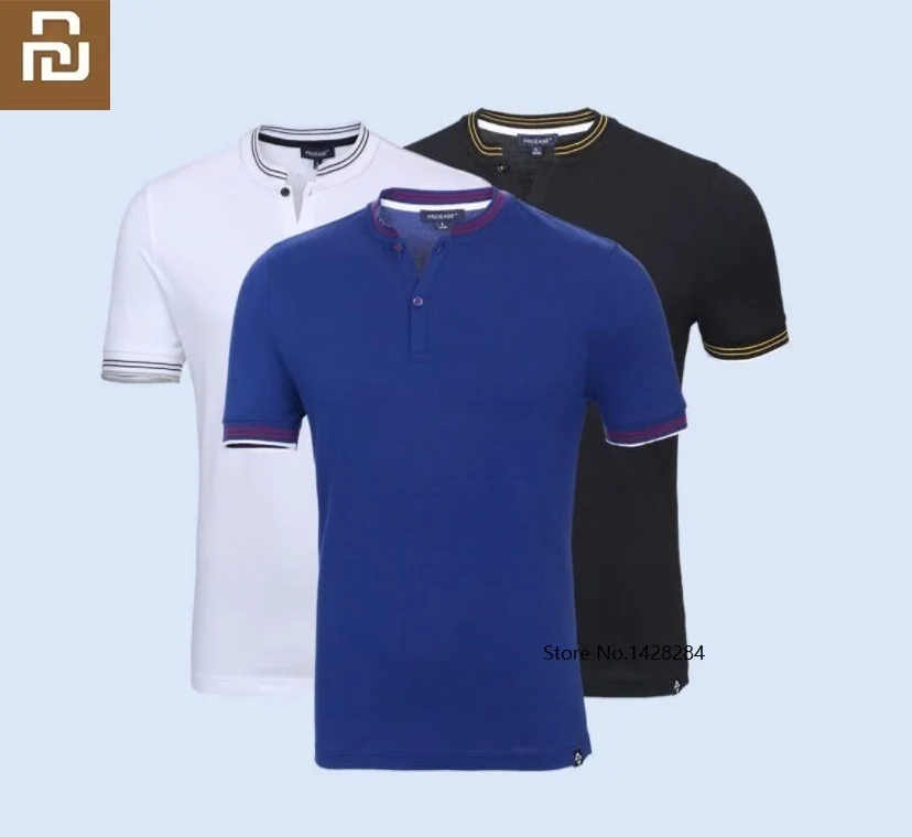 Мужская рубашка поло с воротником-стойкой Youpin PROEASE удобная хлопковая из дышащего