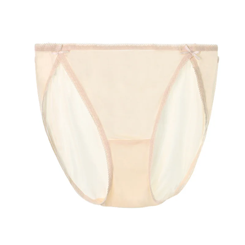 Birdsky 3pcs 100% natural mulberry silk women briefs panties underwear quick dry soft thin low waist 12 colors. OR-02 | Женская одежда