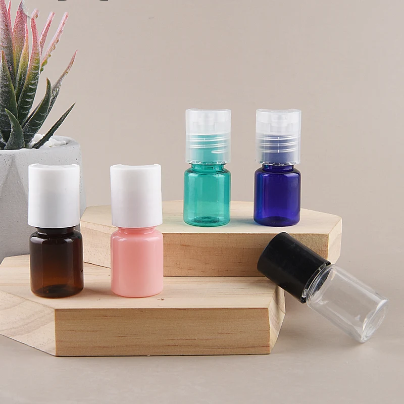 

10pcs/lot 5ml Glossy Qianqiu Lid Bottle Travel Bottling Plastic Bottle