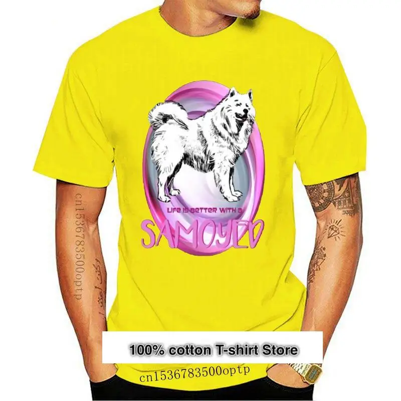 

Camiseta con estampado Samoyed para hombre y mujer, ropa informal de ocio, con cuello redondo, hip hop, nueva moda
