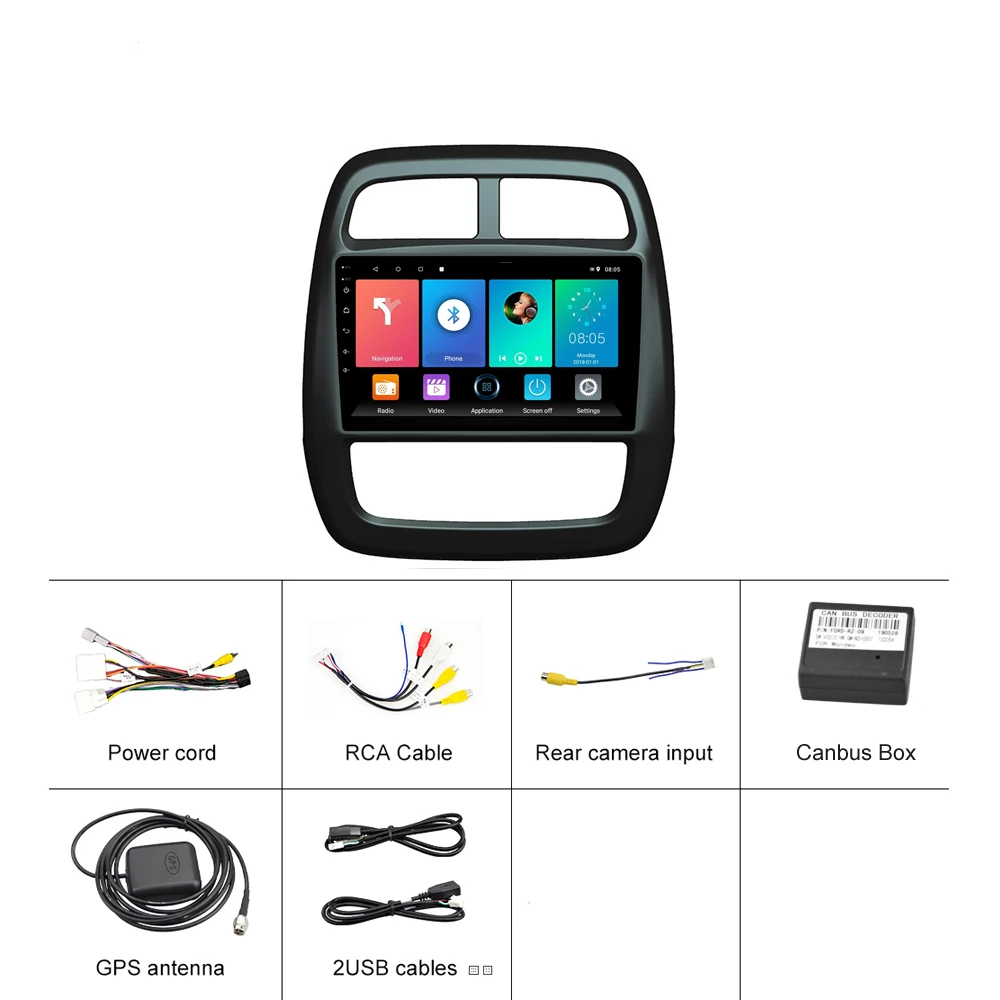 

for Renault Kwid 2015 2016 2017 2018 2019 9 inch Car Stereo GPS Navigation 2 din Android Multimedia Player