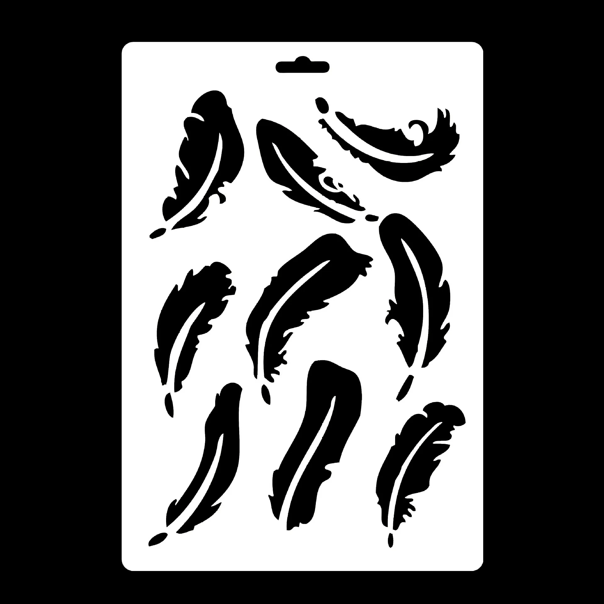 

18*26 Feather Layering Stencils for Diy scrapbook/photo album Decorative Embossing coloring,painting stencil,home decor