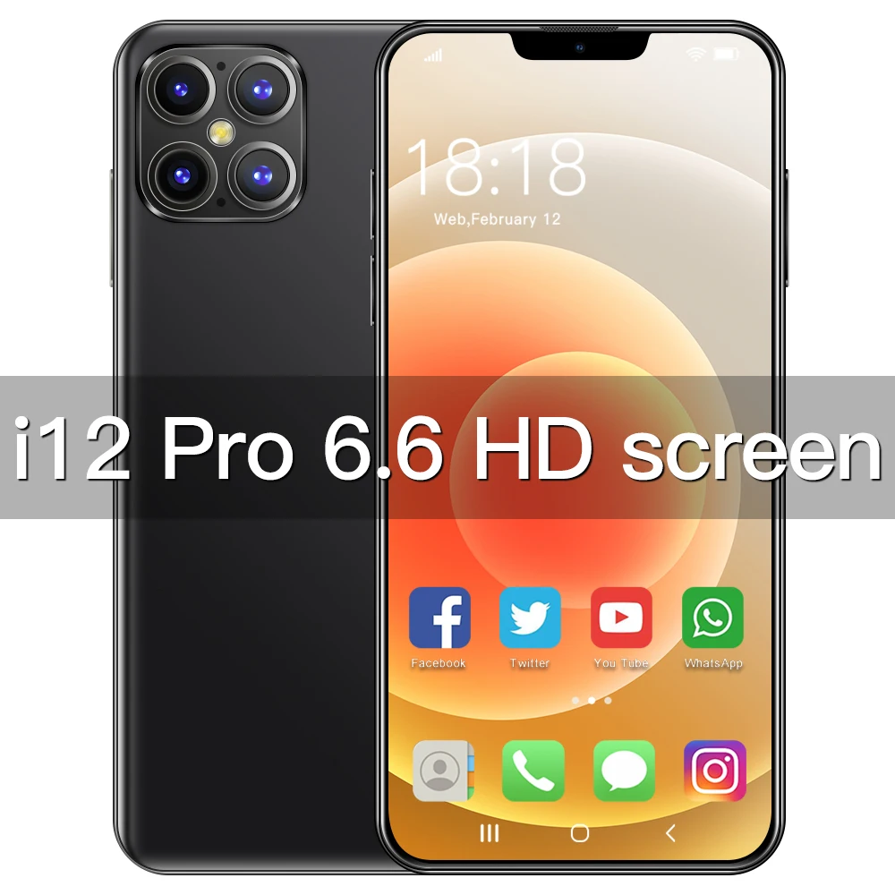 I12pro 128 ГБ/256 ГБ Deca Core размер экрана смартфона уход за кожей лица палец ID мобильный