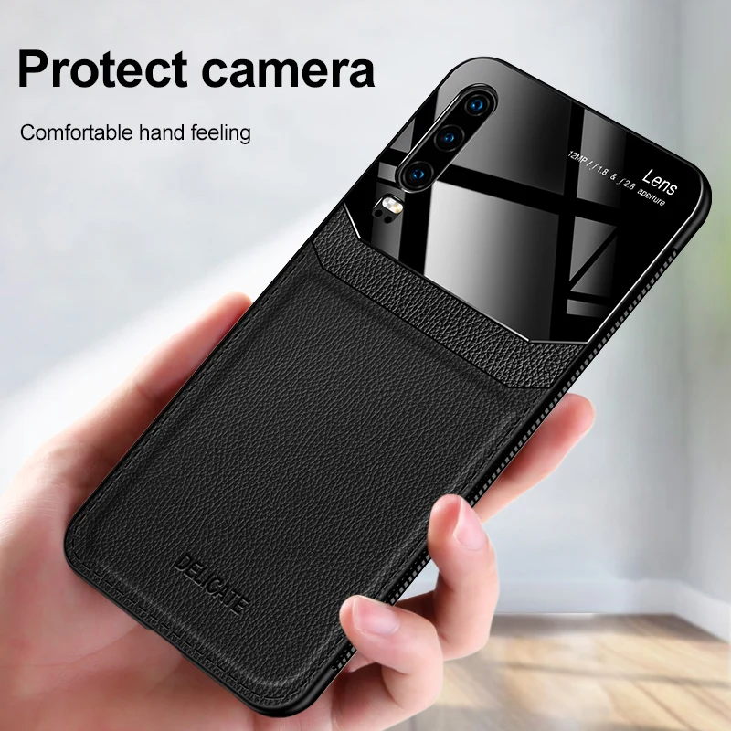 PC Grained Skin-pattern Retro Leather Phone Case for Huawei P20 P30 P40 Pro Plus Case Cover for Huawei P30 P20 P40 Lite Cases
