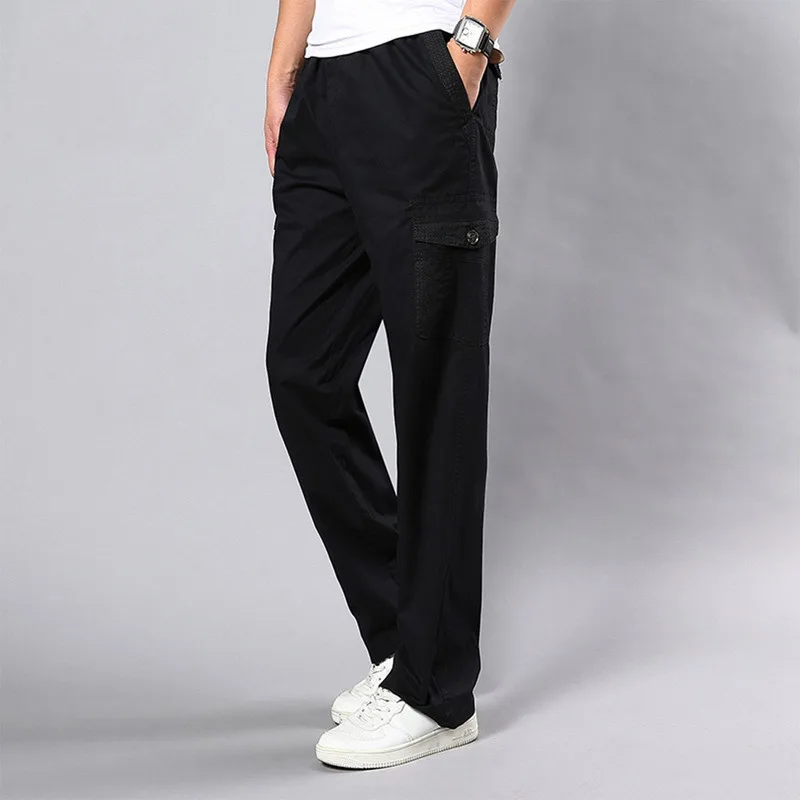 

Men's Pocket Sports Pants Elastic Fashion All-around Casual XZ22 Size 40-44