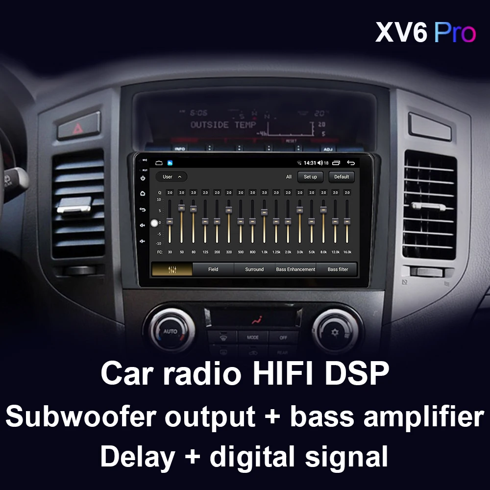 Автомобильная Мультимедийная система XIMA pro 8 ядер Android 10 DSP gps для Mitsubishi Pajero V80 4 2006 -