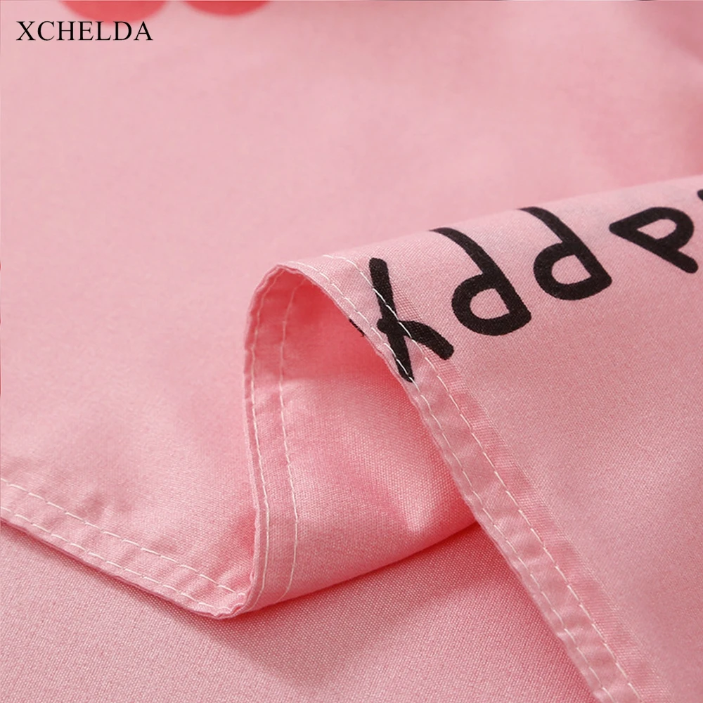 Duvet Cover Set Double Queen King Pink Kawaii Pig Bedspread Adult Single Bed sheet Pillowcases Bedding set Family | Дом и сад