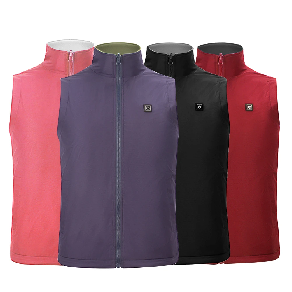 Одежда с воротником-стойкой мягкий зимний жилет из углеродного волокна