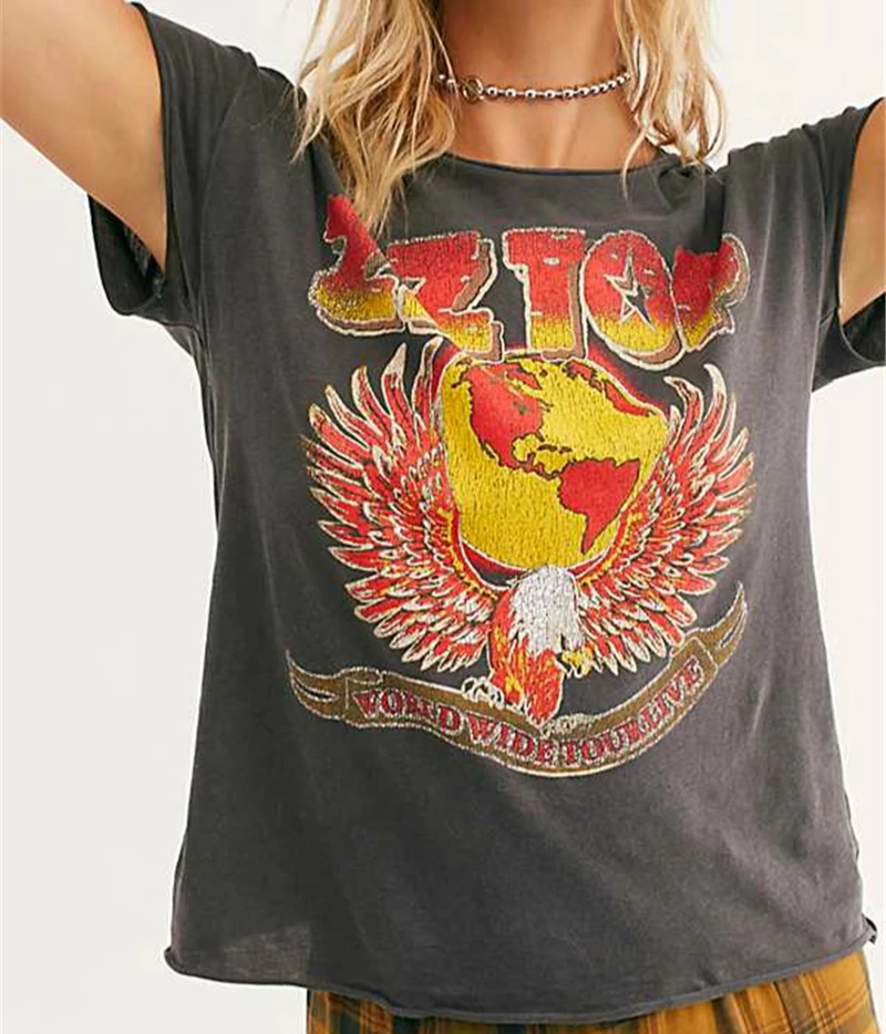 Летняя модная женская футболка Happie Queens с принтом скелета коротким рукавом