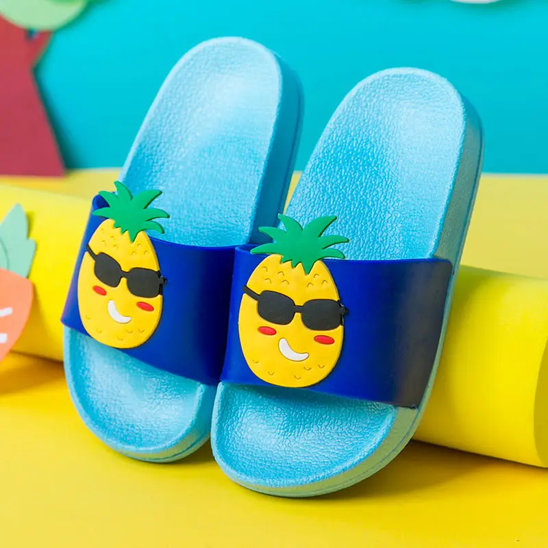 

Top Quality Cute Kids Slippers Animal Fruit Baby Home Slippers Children Breathable Non-slip Boys Girls Shoes New Toddler Shoes