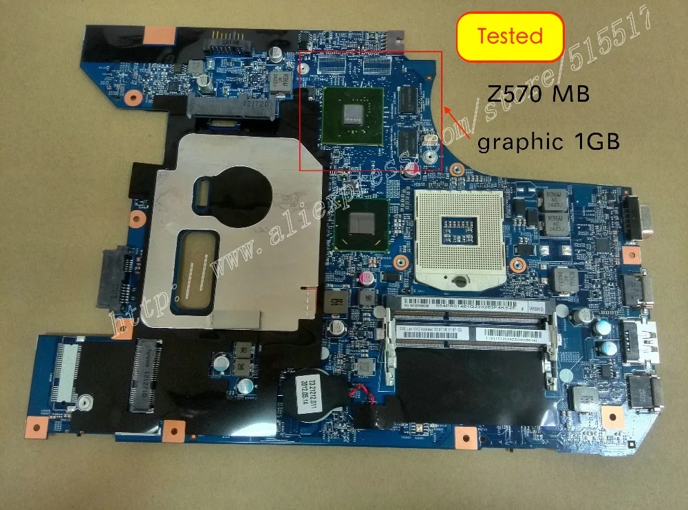 Оригинальная материнская плата 48.4PA01.021 для Lenovo Z570 ноутбука с видеокартой NVIDIA GT520M 1