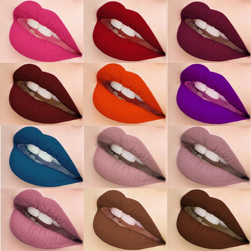 12 видов цветов бренд Batom матовый блеск для губ стойкий телесный бархатный крем