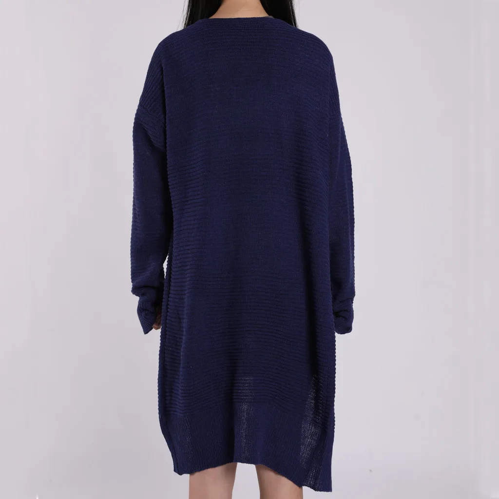 2019 женский кардиган легкое повседневное пальто осень зима длинный вязаный