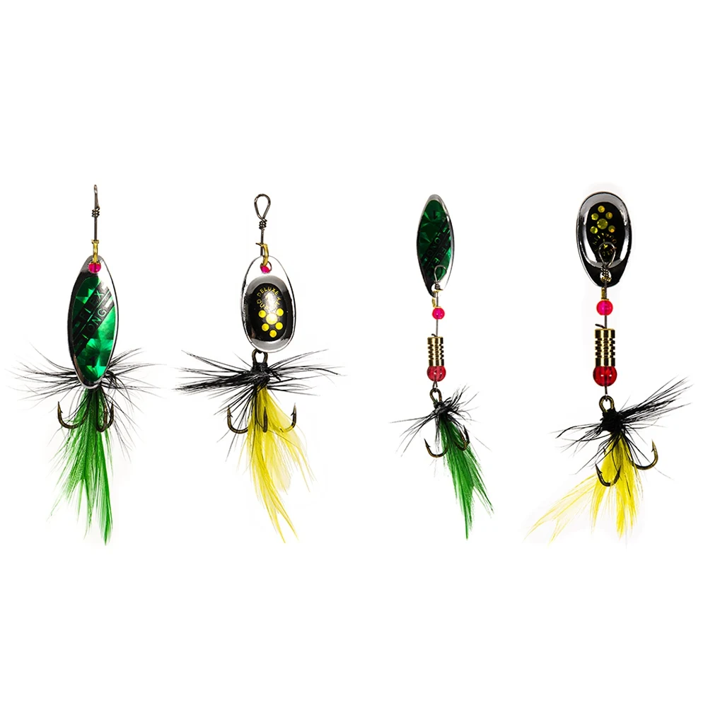 Новые рыболовные приманки 10 штук Спиннер с коробка для рыболовной снасти