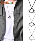 Новые парные ожерелья для мужчин и женщин, квадратный треугольник, сцепляющийся кулон, ожерелье, Геометрическая цепочка на шею, модные ювелирные изделия 2021