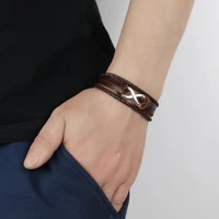 fashion multilayer leather bracelet mens combination stitching multilayer braided rope bracelet ladies bracelet jewelry