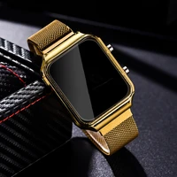 fashion luxury square dial quartz watches for women gift stainless steel mesh magnetic clock ladies wristwatch relogio feminino