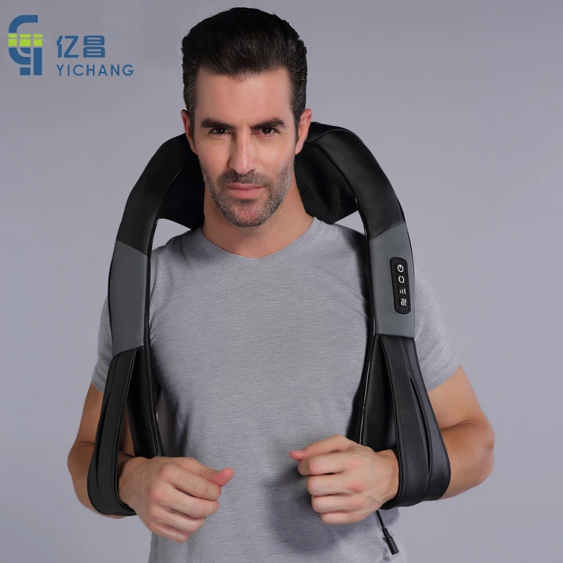 Фото Массажер YiChang Электрический для шеи и спины разминающий аппарат массажа тела