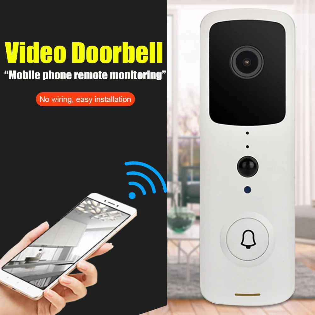 Видео дверной звонок инфракрасное ночное видение беспроводной WiFi HD 720P крытая